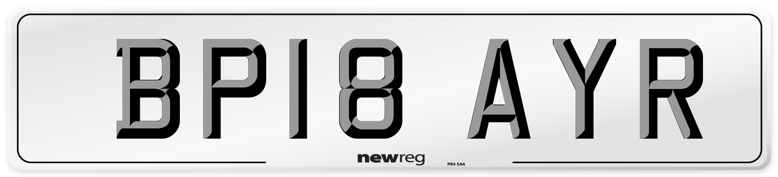 BP18 AYR Number Plate from New Reg